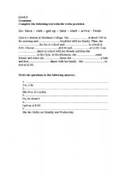 English Worksheet: Verb Tense: Simple Present