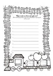 English Worksheet: Right on track spelling