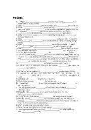 English Worksheet: TENSES REVISION