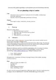 English Worksheet: we are planning a trip to London