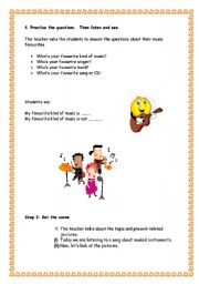English Worksheet: teaching song 2