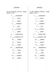 English worksheet: Articles 