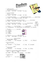 English Worksheet: Review of basic grammar structures