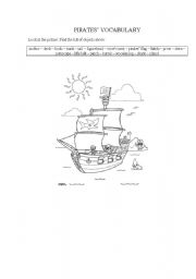 English Worksheet: pirates vocabulary