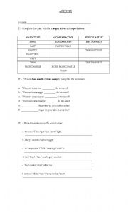 English worksheet: DIAGNOSTIC TEST