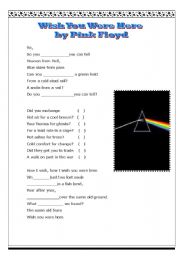 English Worksheet: wish you were here