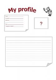 English worksheet: personal profile