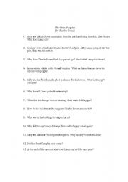 English Worksheet: The Great Pumpkin DVD by Charles Schulz