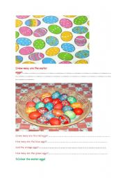 English Worksheet: Easter eggs