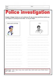 English worksheet: interaction - Police investigation