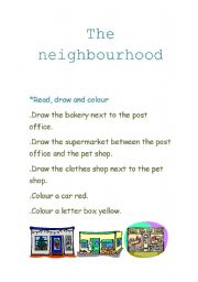 English worksheet: the neighbourhood