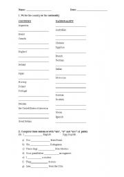 English Worksheet: 