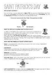 English Worksheet: Saint Patricks day