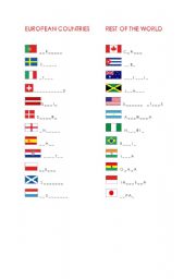 English Worksheet: Which country is it?