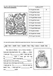 body parts have has got esl worksheet by frezya