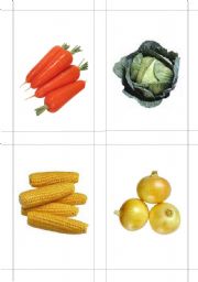 English Worksheet: Vegetable flashcards #1