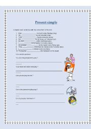 English Worksheet: present simple 