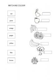 English Worksheet: THE COLOURS