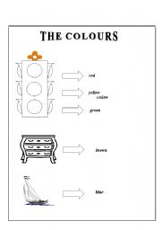 English worksheet: the colours