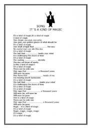 English worksheet: Its a kind of Magic