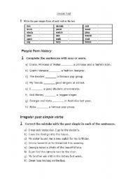 English Worksheet: simple past