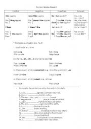English Worksheet: Review: Simple Present