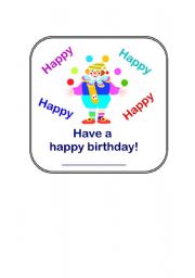 English Worksheet: happy birthday certificate