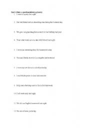 English Worksheet: test past simple