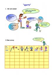 English Worksheet: sports