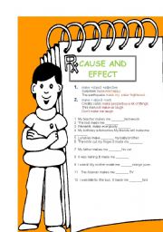 English Worksheet: cause and effect..