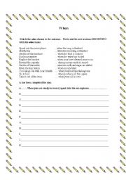 English worksheet: When clauses