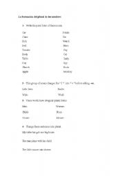 English Worksheet:  Plural nouns