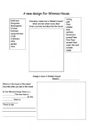 English worksheet: a new design for Winnies house