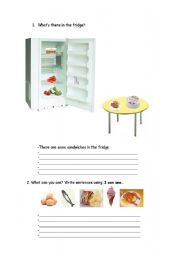 English worksheet: food!