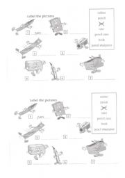 English Worksheet: Classroom objects