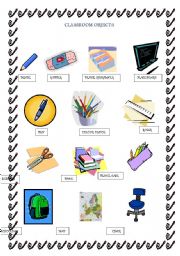 English worksheet: School objects