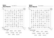 English worksheet: Colours wordsearch