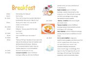 English Worksheet: BREAKFAST - dialogue