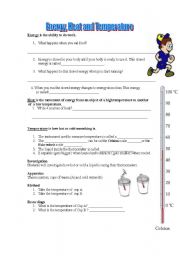 English Worksheet: Heat and Temperature