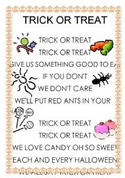 English Worksheet: Trick or Treat