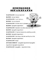 SpongeBob SquarePants Theme Song - ESL worksheet by categórica