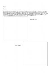 English worksheet: Vocab Drawing Squares