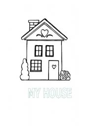 English worksheet: my house