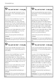 Role play cards for boys and girls
