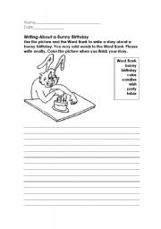 English worksheet: easter writing