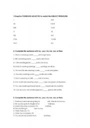 English worksheet: possesives