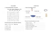 English worksheet: household  objects 