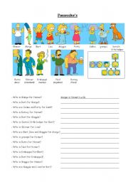 English Worksheet: possessives / the simpsons