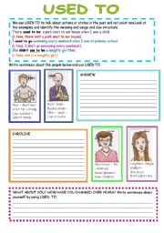 English Worksheet: USED TO