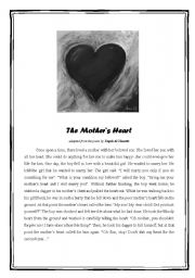 English Worksheet: The Mothers Heart